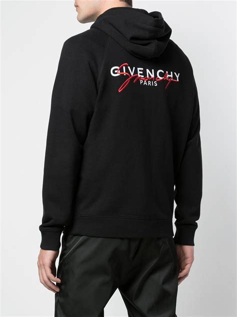 givenchy colorblock quarter-zip hoodie